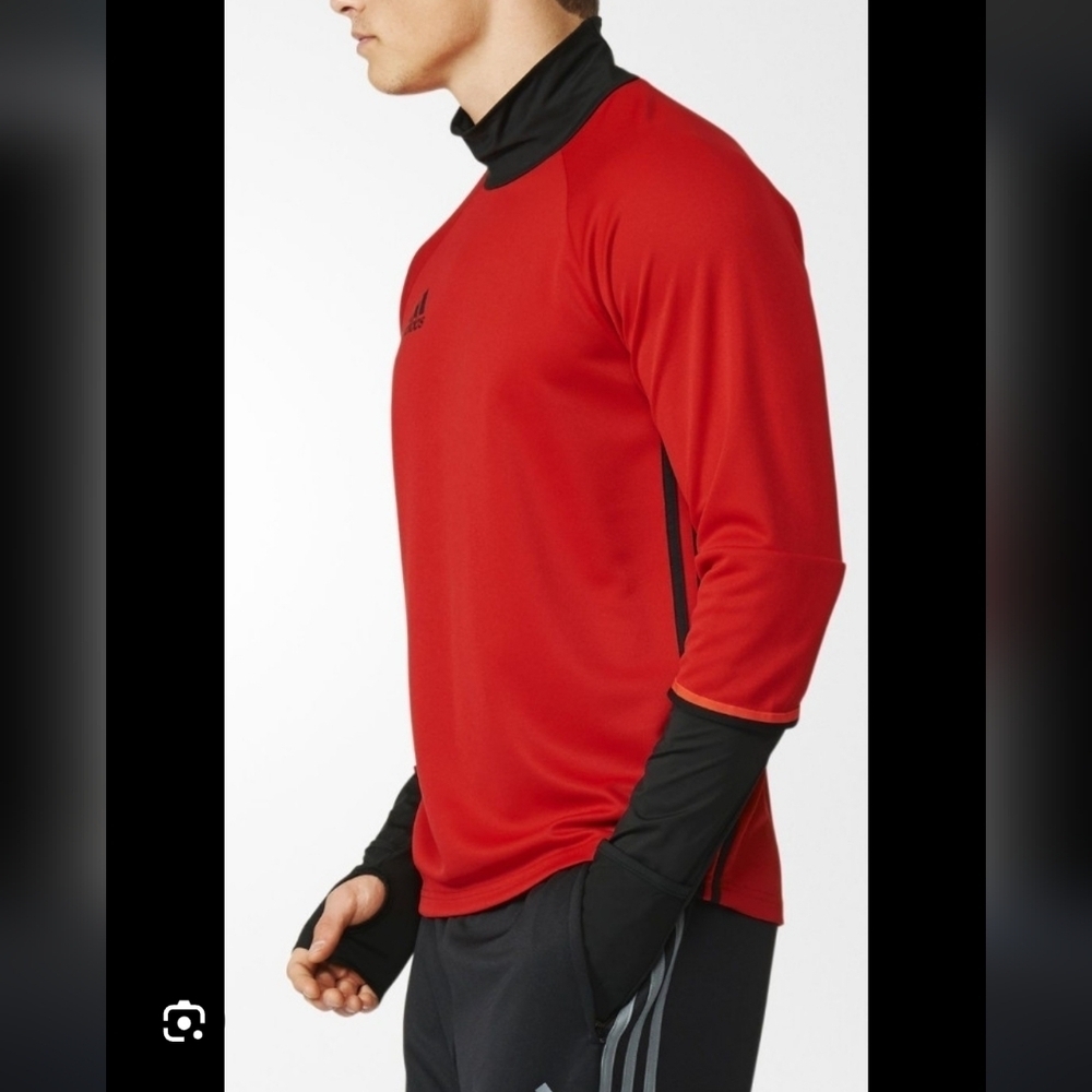 NWOT ADIDAS Soccer Performance Top Turtleneck Layered Warm